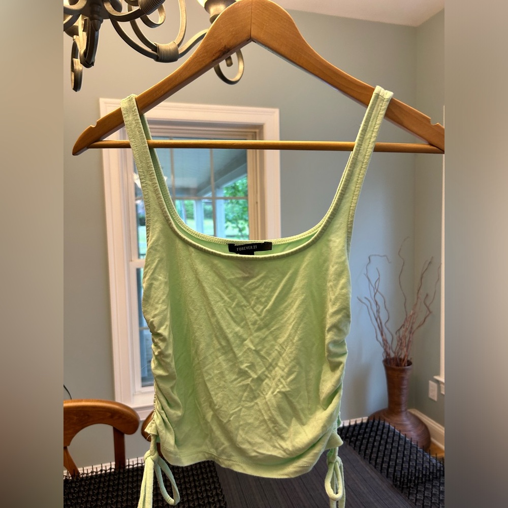Green Scrunch Tank Top